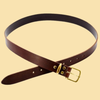 Klassischer Gürtel  - Kernleder - 3 cm  -  braun